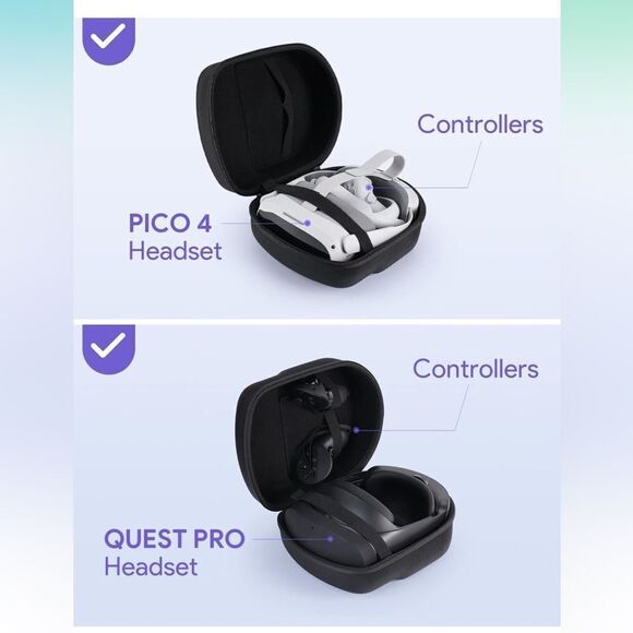 Yinke Carrying Case for Meta Quest 3/Oculus Quest 2/Pico 4 VR Headset. NWT - Picture 4 of 6